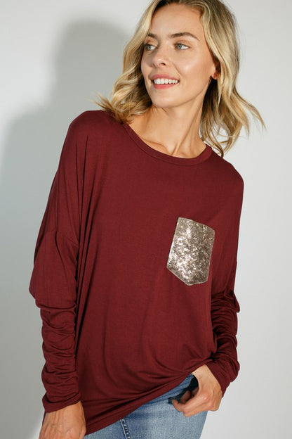 SEQUENCE POCKET DOLMAN SL TOP