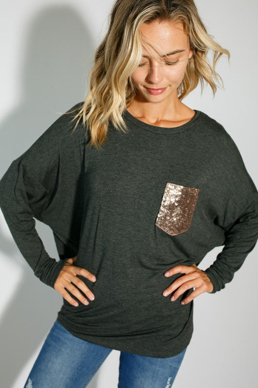 SEQUENCE POCKET DOLMAN SL TOP