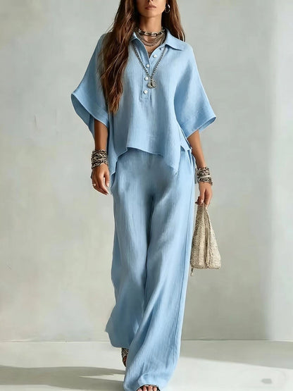 Women's Casual Sleeveless Top & Full-Length Pants Two-Piece Set