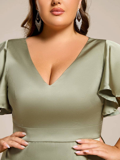 Elegant Satin Midi Dress