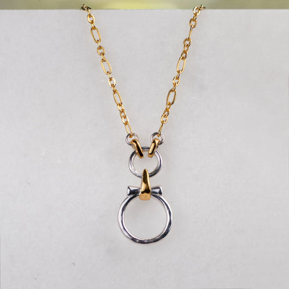 Aikon - Horse Bit Equestrian Earring Two Tone