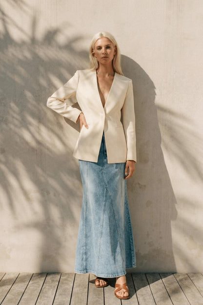 Kayla Denim Maxi Skirt