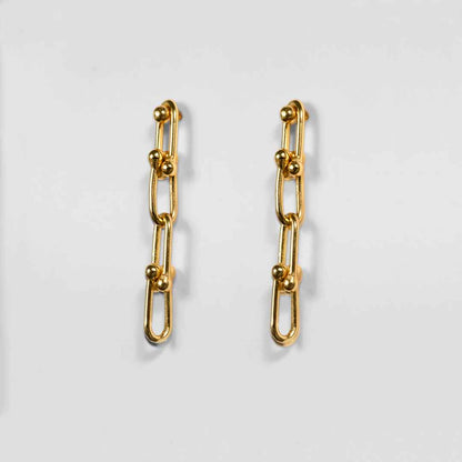 Bellamy - Horseshoe Link Earring in Gold