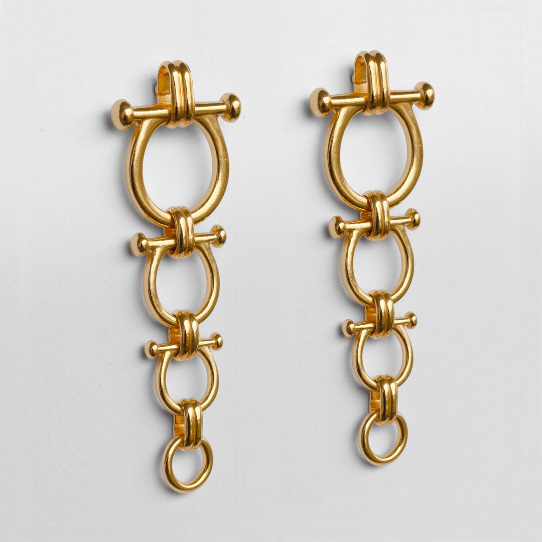 Bocara - Horse Bit Equestrian Earring in Gold