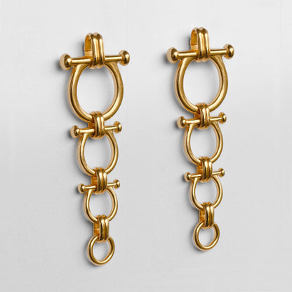 Bocara - Horse Bit Equestrian Earring in Gold