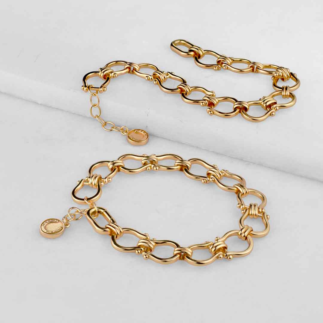Chapelle - Horseshoe Link Earring in Gold