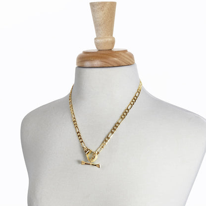 Cortina - Cuban Chain Western Stirrup Bracelet in Gold