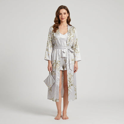Cherry Silk Sleepwear Set