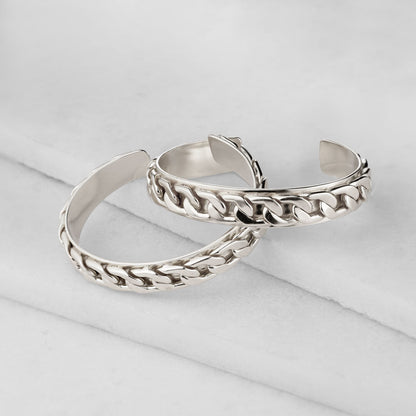 Cadence - Convertible Equestrian Curb Chain T-Bar Necklace in Silver