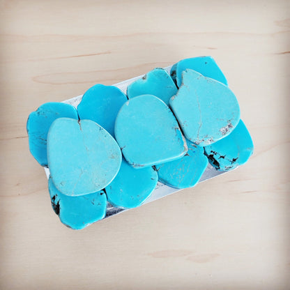 Medium Turquoise Slab Belt Buckle 901a