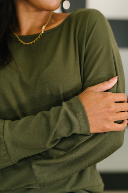 Dinner Plans Dolman Long Sleeve