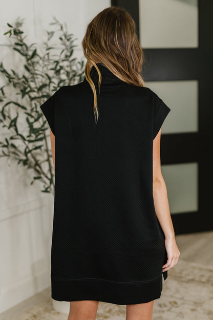 Easy Hustle High Neck Dress in Black