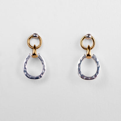 Equinox - Equestrian Horseshoe Earring Two Tone