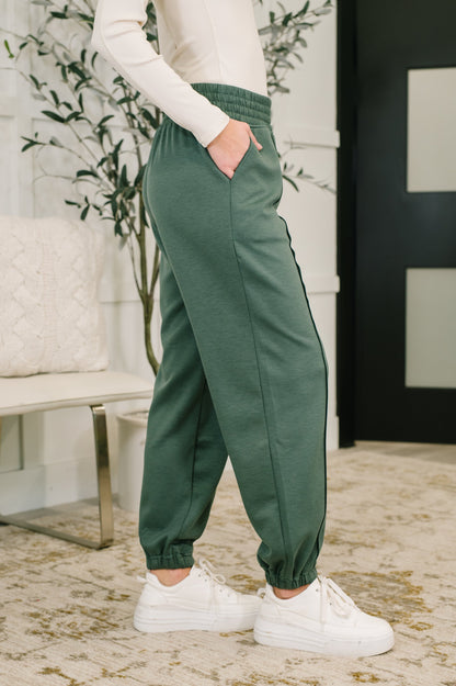 Every Second, Every Hour Jogger Bottoms in Dark Forest