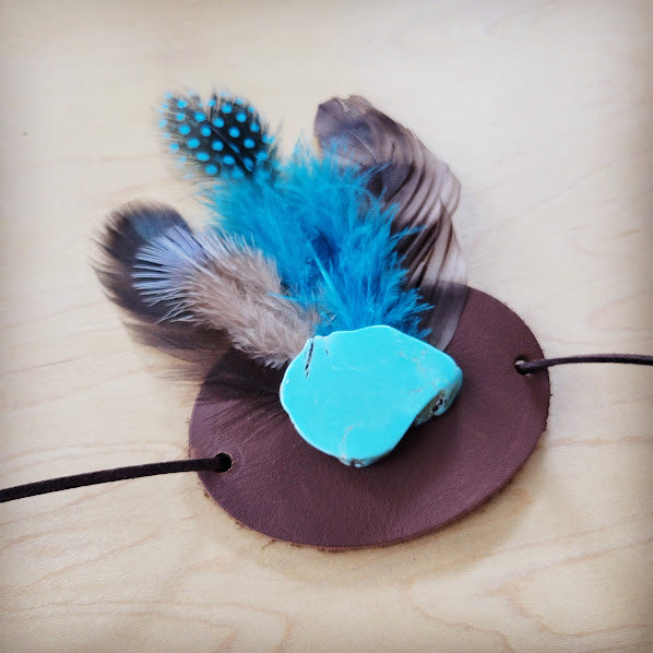 **Cowgirl Western Felt Hat w/ Choice of Turquoise Hat Accent-Black 981b
