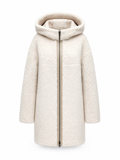 ⇆ Reversible Faux Fur & Suede Hooded Jacket