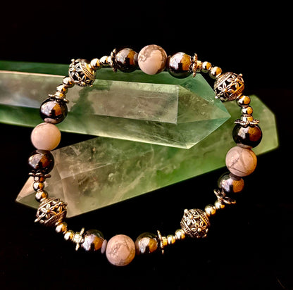 Calm & Comfort Pain Relief Bracelet – Howlite, Hematite & Terahertz