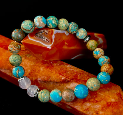 ✨ Sacred Balance Bracelet – Imperial Jasper & Selenite