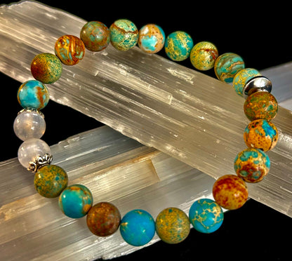 ✨ Sacred Balance Bracelet – Imperial Jasper & Selenite