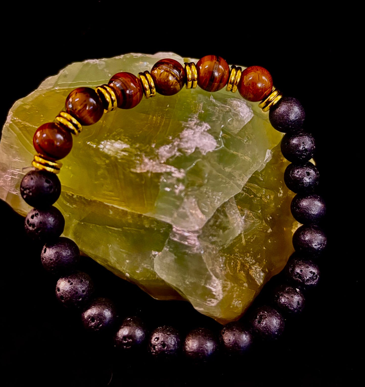 Strength & Focus Lava Stone Bracelet – Choose Your Stone