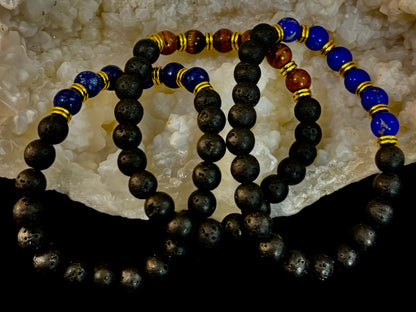 Strength & Focus Lava Stone Bracelet – Choose Your Stone