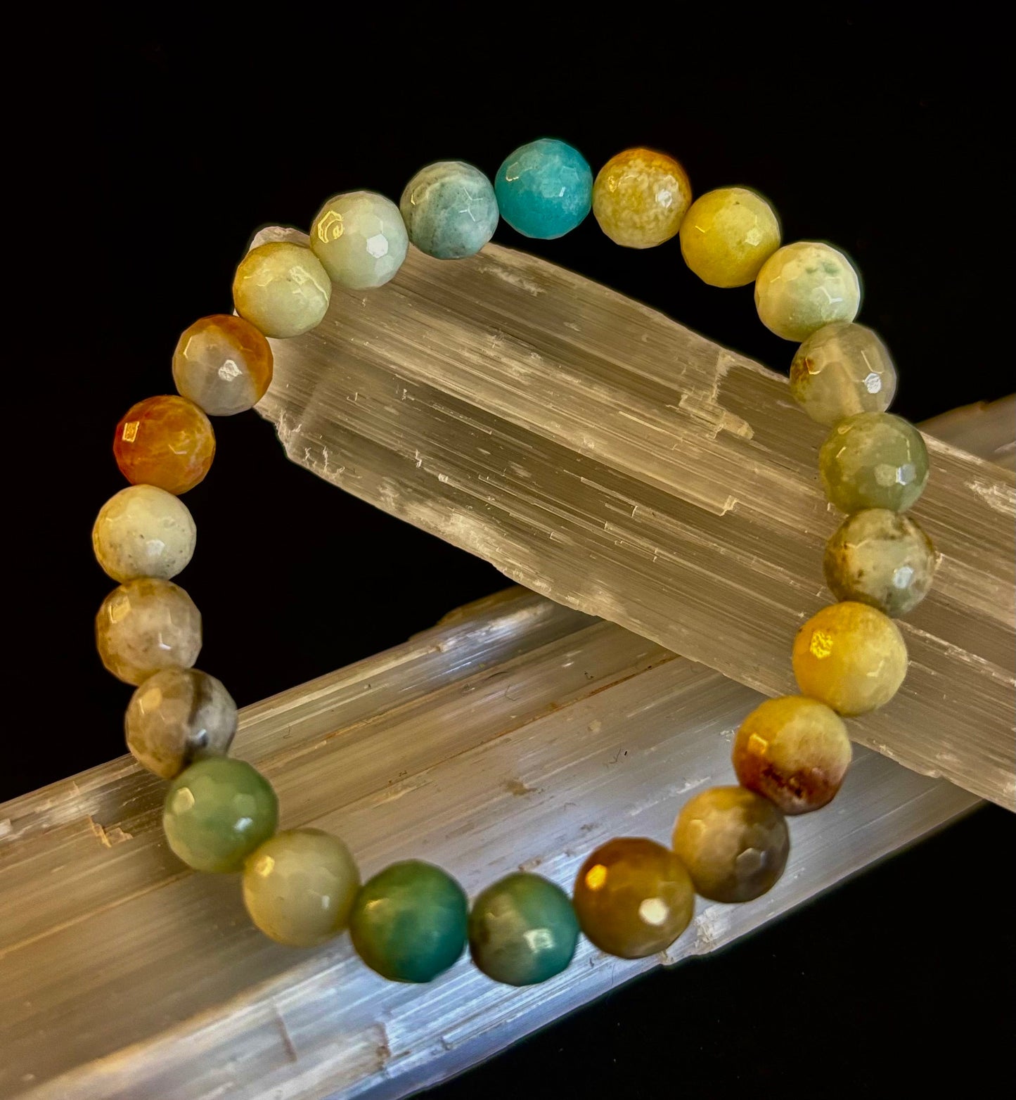 Amazonite Multifaceted Serenity Bracelet – Seafoam & Sand Collection 🌊✨ (Two amazing choices!)