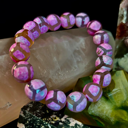 Pink Tibetan Agate Bracelet