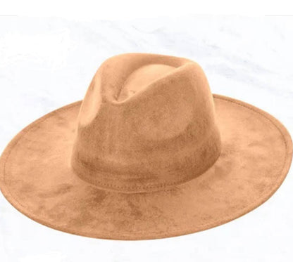 Wide Genuine Leather Tan Suede Hat Band w/ Turq 953r