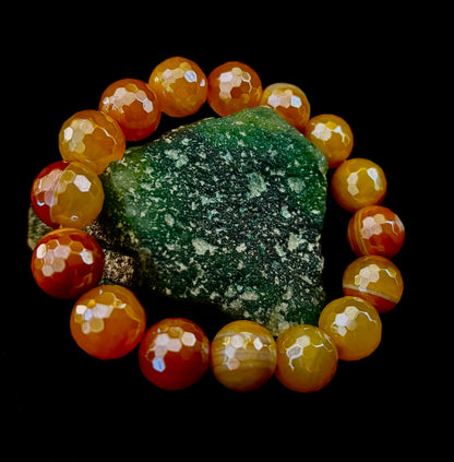 Wicked Glam Golden Hour – Yellow Banded Agate Bracelet