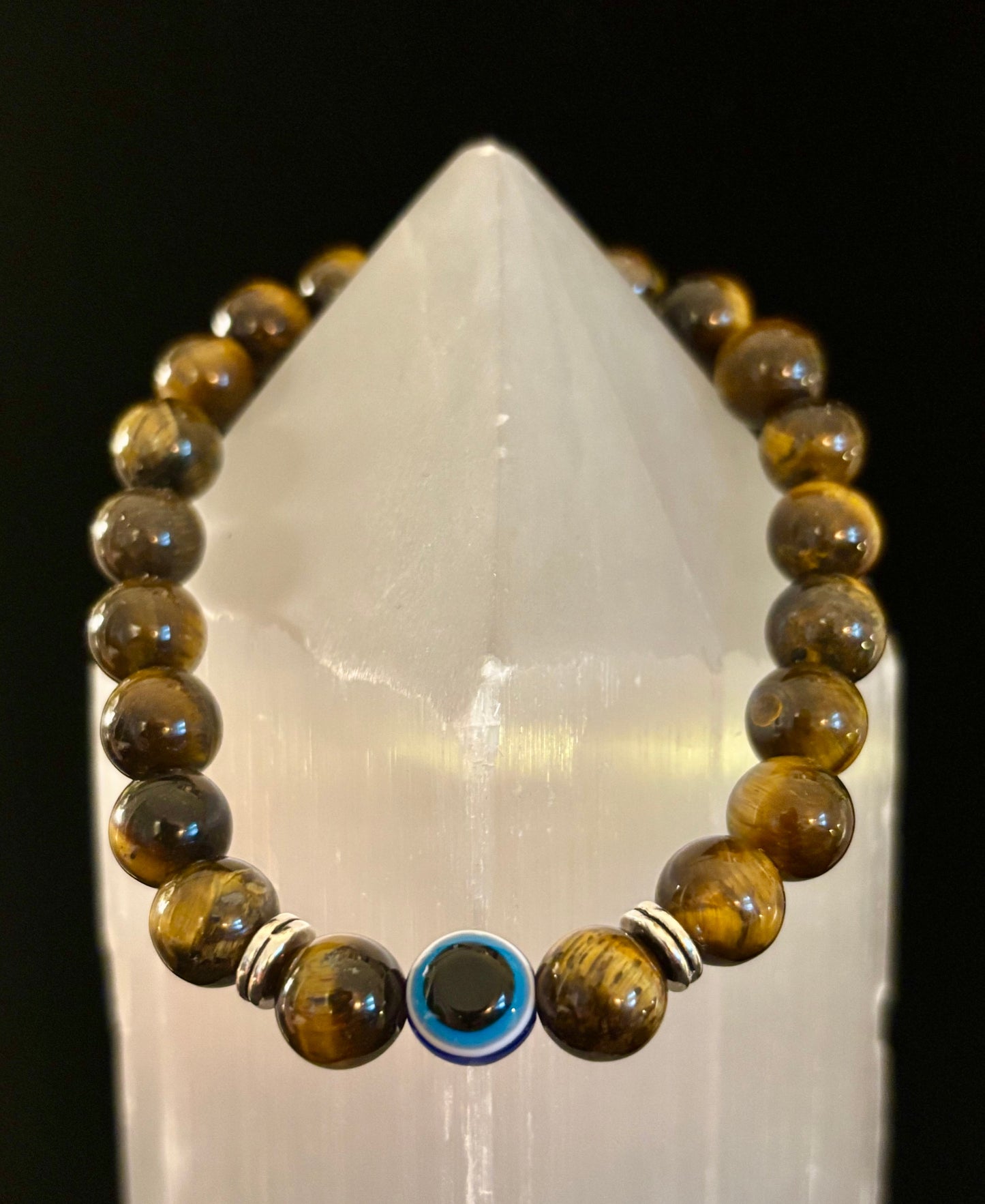 Evil Eye Style Beaded Bracelets – Handmade Natural Stone Protection