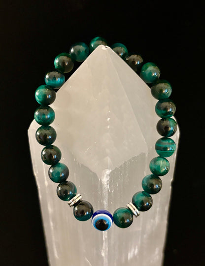 Evil Eye Style Beaded Bracelets – Handmade Natural Stone Protection