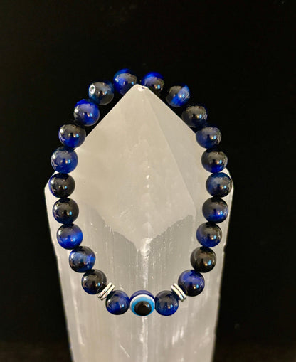 Evil Eye Style Beaded Bracelets – Handmade Natural Stone Protection