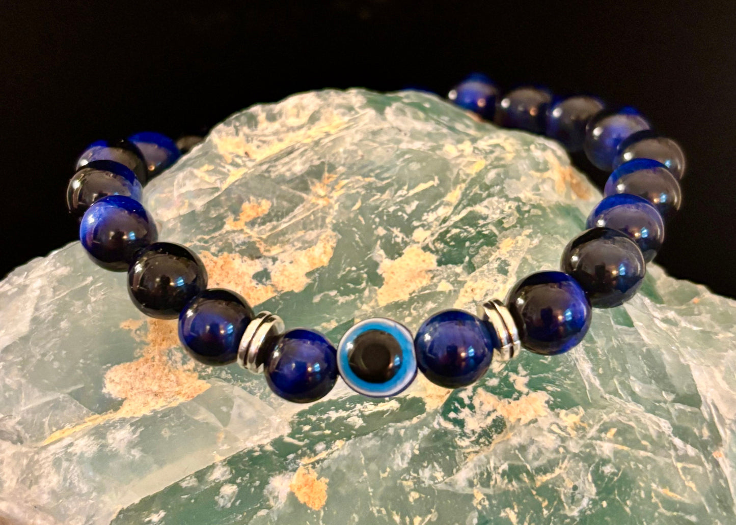 Evil Eye Style Beaded Bracelets – Handmade Natural Stone Protection