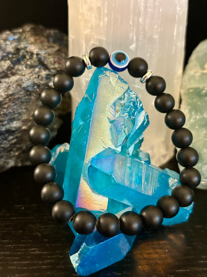 Evil Eye Style Beaded Bracelets – Handmade Natural Stone Protection