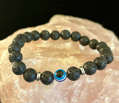 Evil Eye Style Beaded Bracelets – Handmade Natural Stone Protection