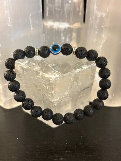 Evil Eye Style Beaded Bracelets – Handmade Natural Stone Protection