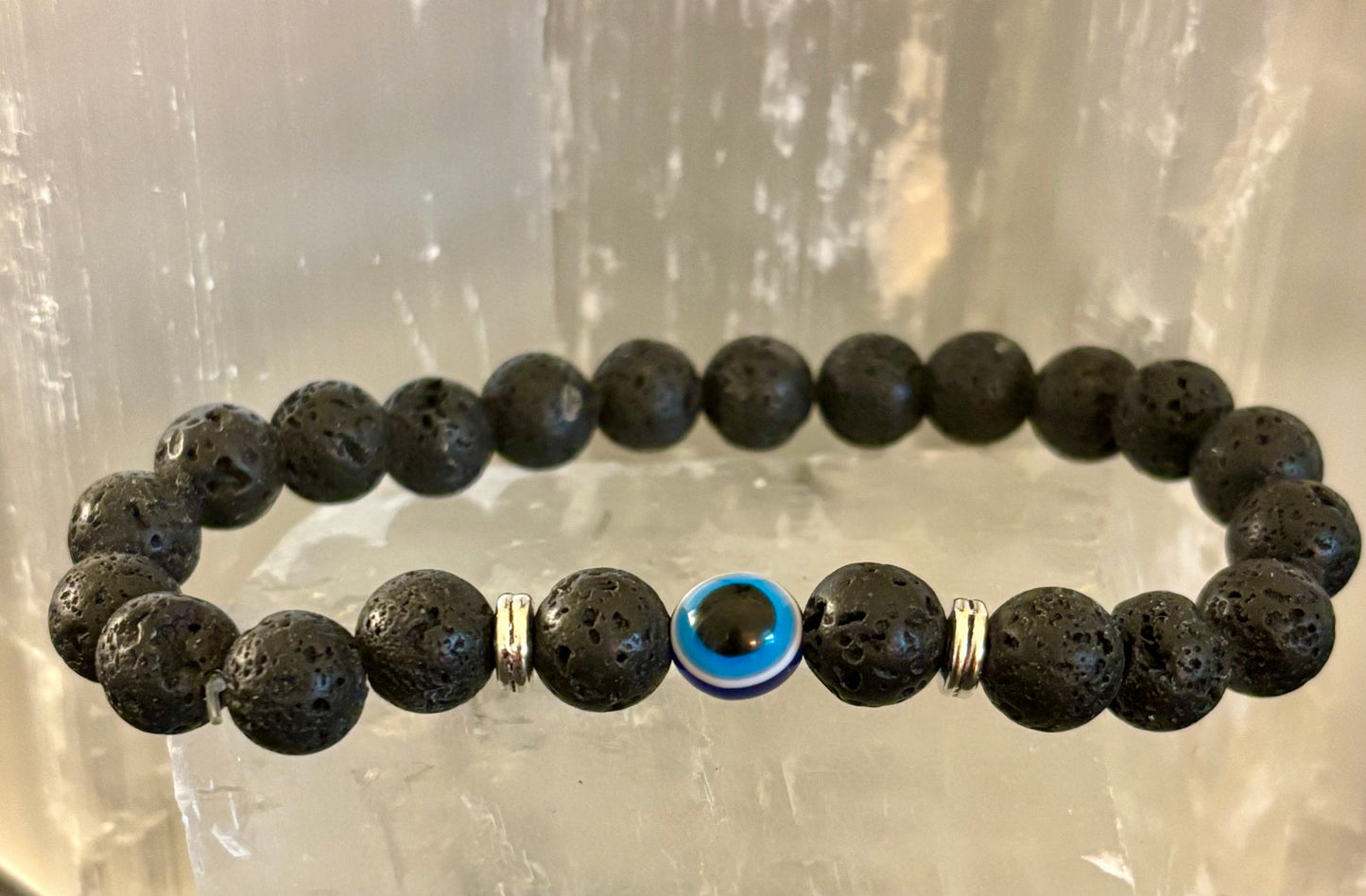 Evil Eye Style Beaded Bracelets – Handmade Natural Stone Protection