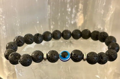 Evil Eye Style Beaded Bracelets – Handmade Natural Stone Protection