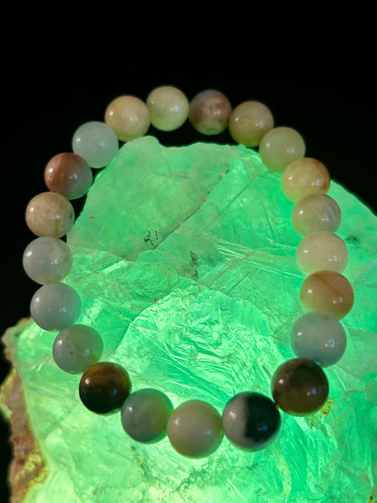 Amazonite Bracelet – Calm, Coastal Energy in Every Bead (8mm and 12mm stone sizes)