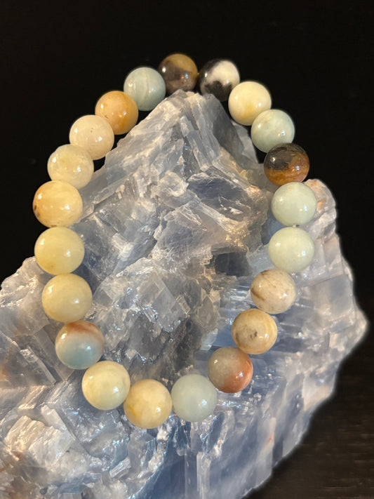 Amazonite Bracelet – Calm, Coastal Energy in Every Bead (8mm and 12mm stone sizes)