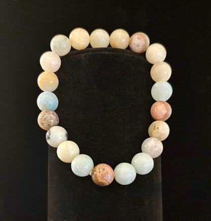 Amazonite Bracelet – Calm, Coastal Energy in Every Bead (8mm and 12mm stone sizes)