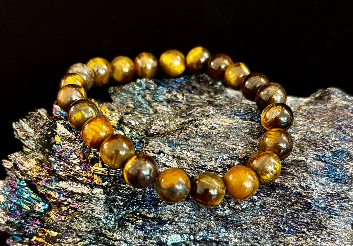 Natural Tiger Eye Beaded Bracelet – Stone of Personal Power