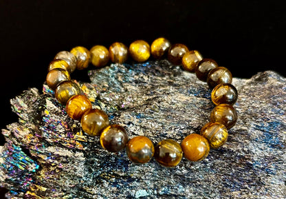 Natural Tiger Eye Beaded Bracelet – Stone of Personal Power