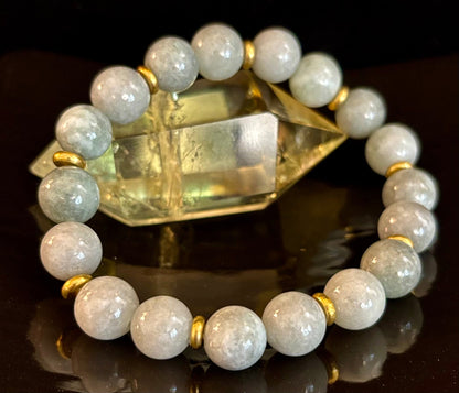 Zen Jade Adventure Bracelet – 10mm Natural Jade for Large Wrists