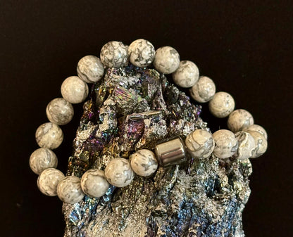 Earth Energy Collection – 6 Choices - Natural Stone & Magnetic Bead Bracelets for Medium Wrists