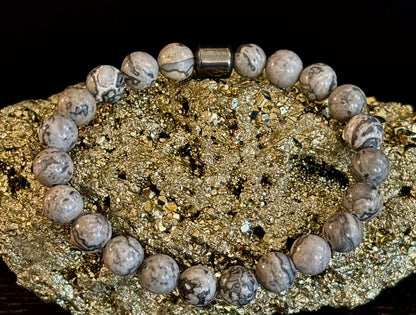 Earth Energy Collection – 6 Choices - Natural Stone & Magnetic Bead Bracelets for Medium Wrists