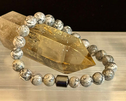 Earth Energy Collection – 6 Choices - Natural Stone & Magnetic Bead Bracelets for Medium Wrists
