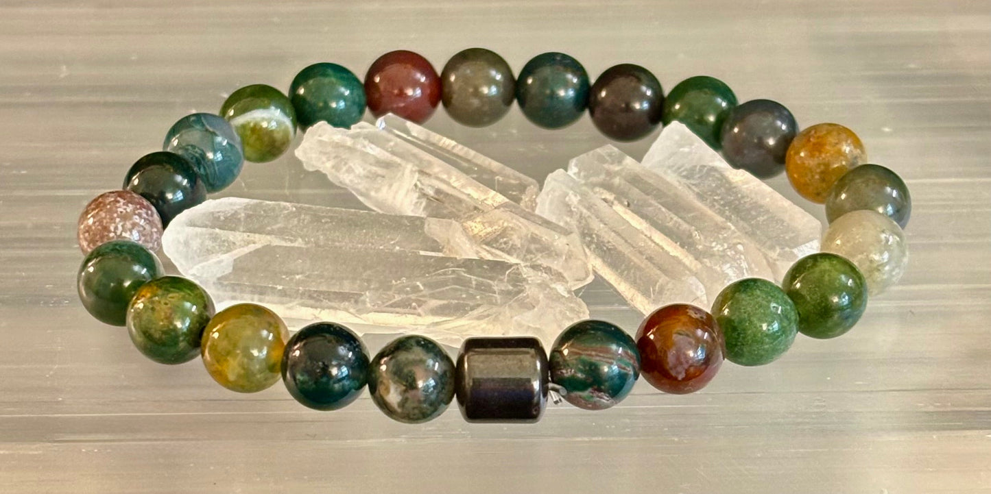 Earth Energy Collection – 6 Choices - Natural Stone & Magnetic Bead Bracelets for Medium Wrists