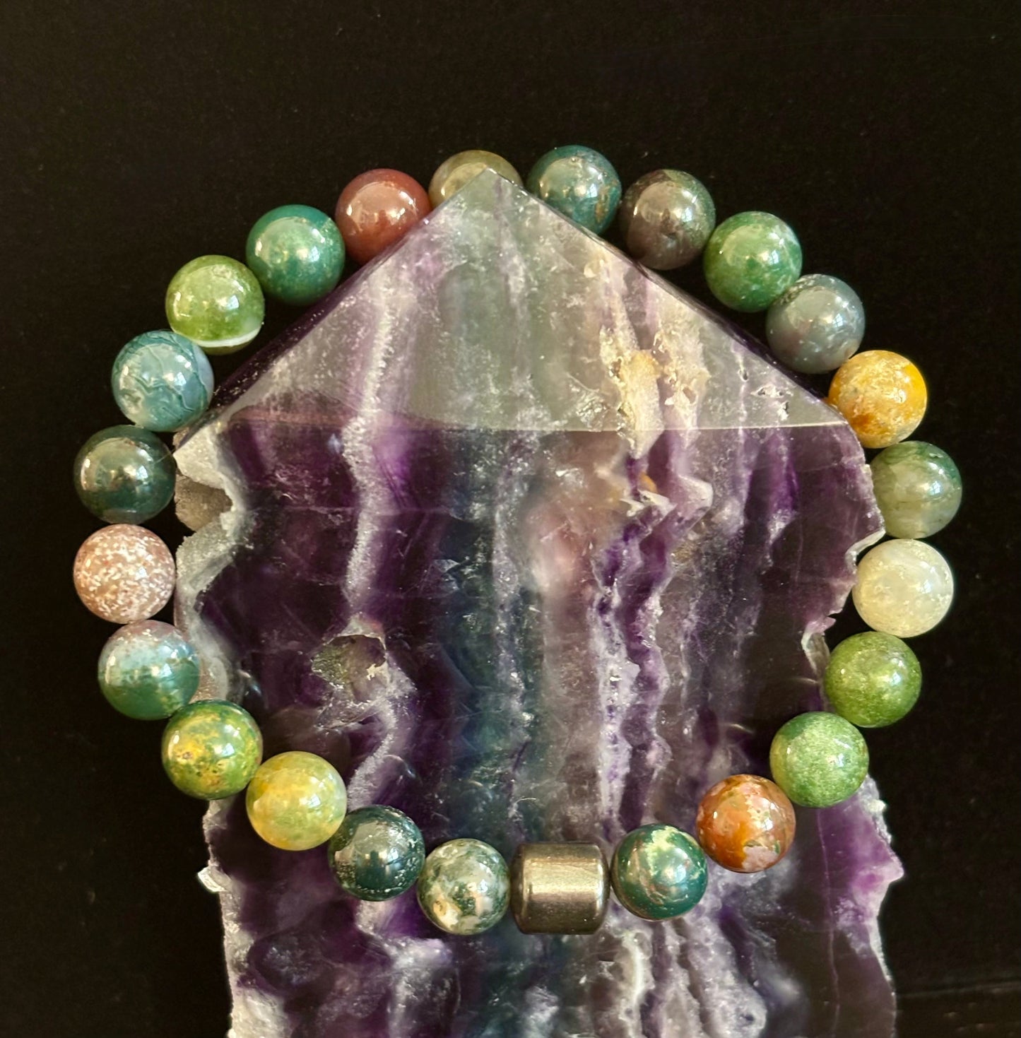 Earth Energy Collection – 6 Choices - Natural Stone & Magnetic Bead Bracelets for Medium Wrists