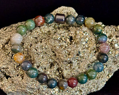 Earth Energy Collection – 6 Choices - Natural Stone & Magnetic Bead Bracelets for Medium Wrists